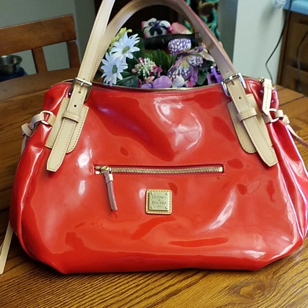 Dooney & Bourke Red Patent satchel bag